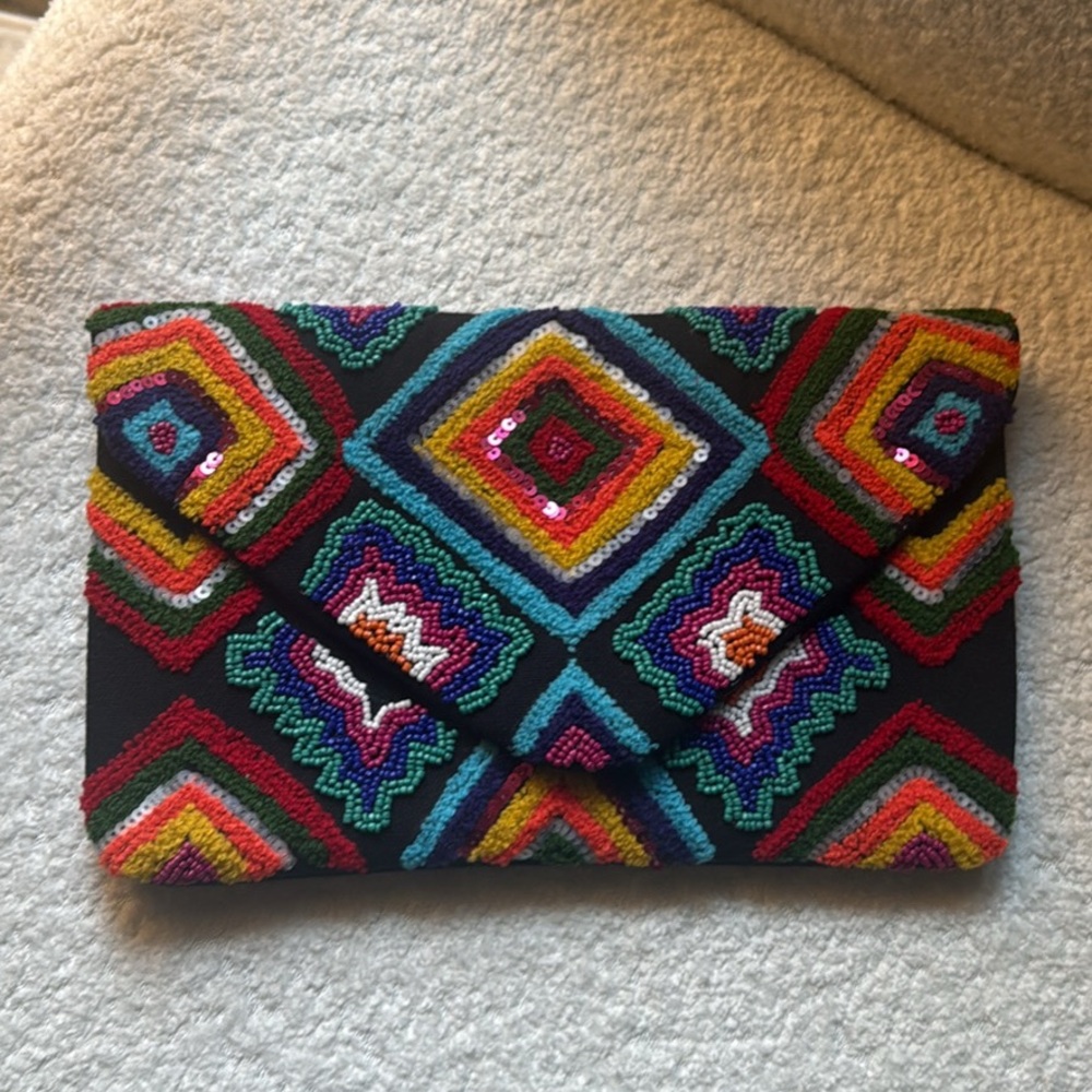 Colorful Beaded Clutch